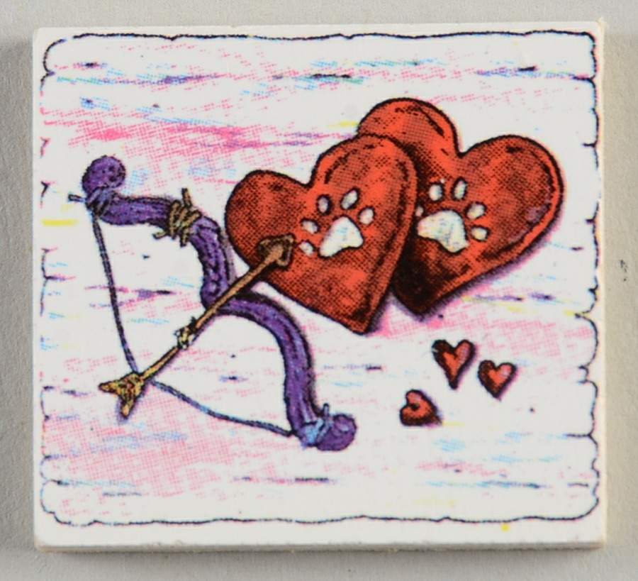 Boyds Bear Calendar Perpetual Valentine's Day Tile - No Box by Danbury Mint-1