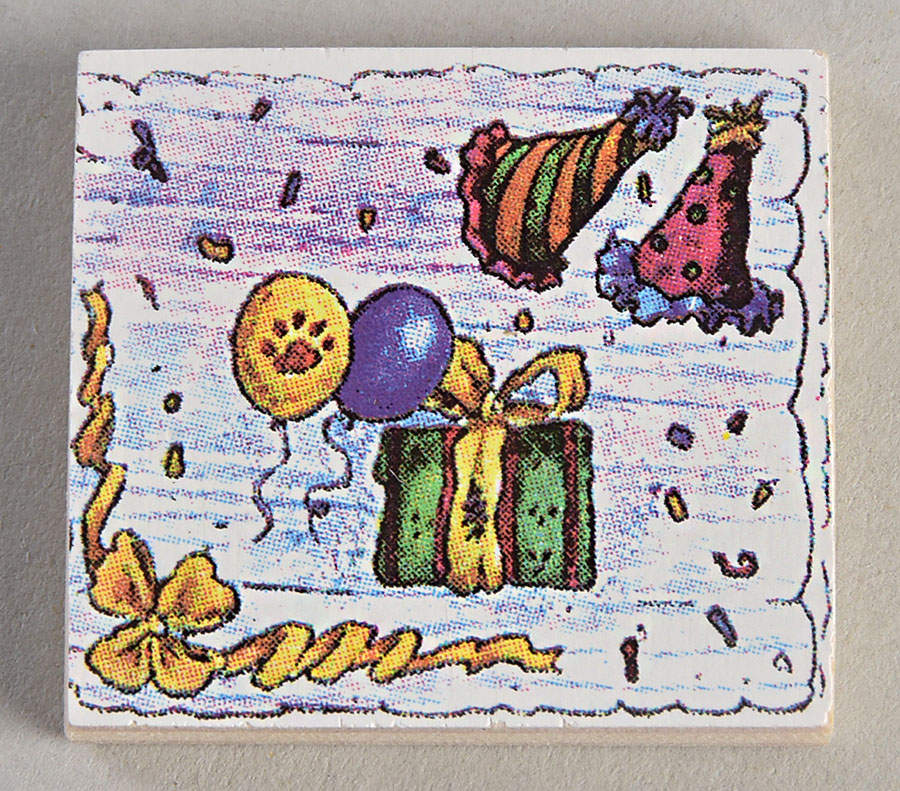 Boyds Bear Calendar Perpetual Anniverary Tile-Yellow Ribbon - No Box by Danbury Mint-1