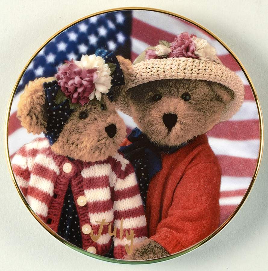 Boyds Bear Calendar Perpetual July - No Box by Danbury Mint-1