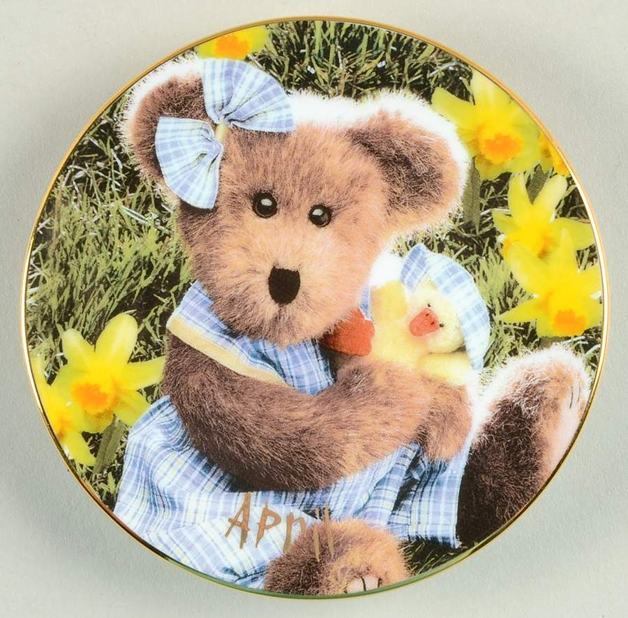 Boyds Bear Calendar Perpetual April - No Box by Danbury Mint-1