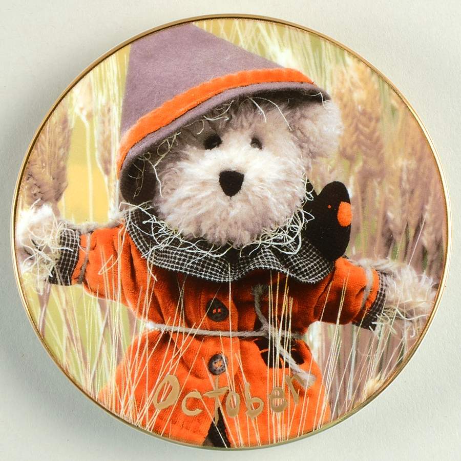 Boyds Bear Calendar Perpetual October - No Box by Danbury Mint-1