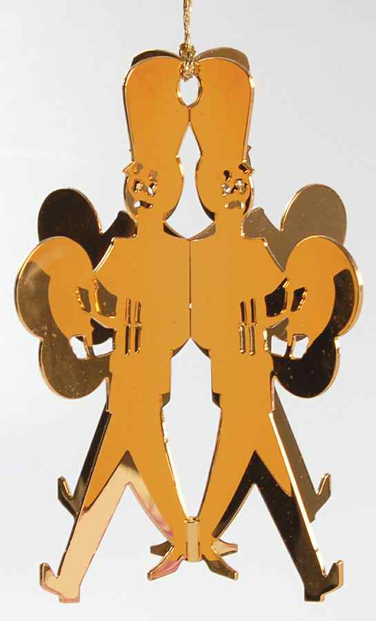1980 Gold Christmas Ornament Collection Cymbal Player - No Box by Danbury Mint-1