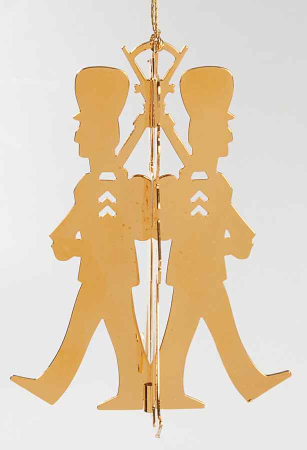 1980 Gold Christmas Ornament Collection Toy Soldier - No Box by Danbury Mint-1