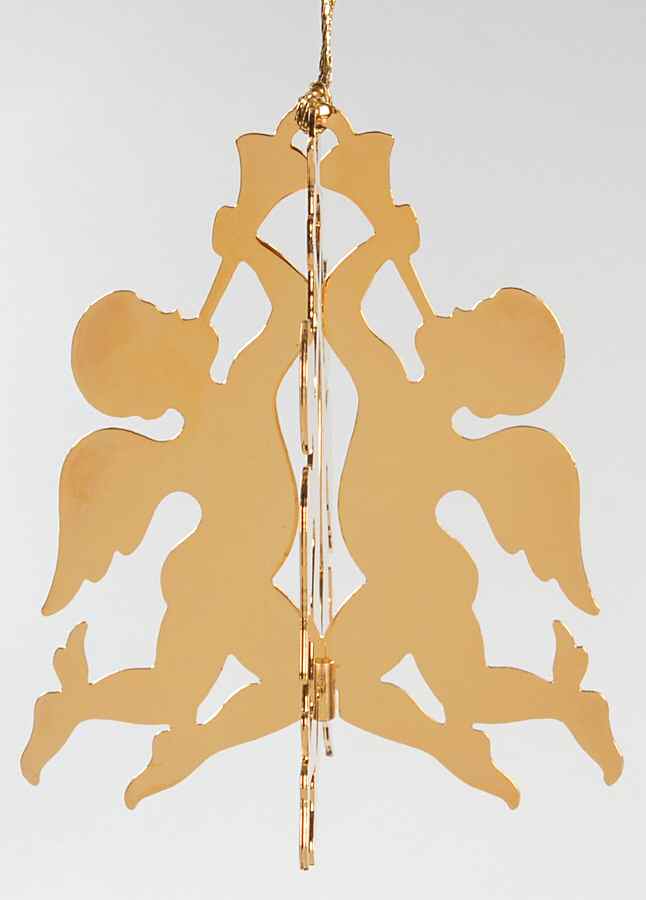 1980 Gold Christmas Ornament Collection Cherub - No Box by Danbury Mint-1