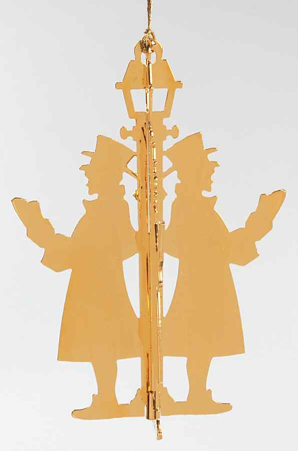 1980 Gold Christmas Ornament Collection Caroler - Boxed by Danbury Mint-1