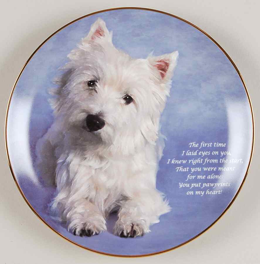 Beloved Westies Pawprints On My Heart - No Box by Danbury Mint-1