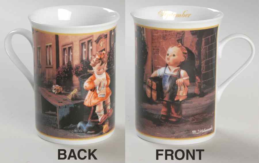 M I Hummel Mugs of the Year September -Mother's Helpers - No Box by Danbury Mint-1