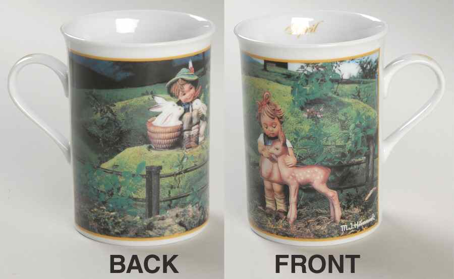 M I Hummel Mugs of the Year April -Playmates - Boxed by Danbury Mint-1