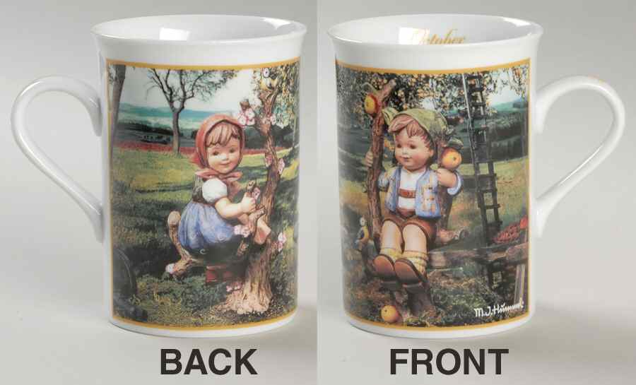 M I Hummel Mugs of the Year October -Apple Tree Boy - No Box by Danbury Mint-1
