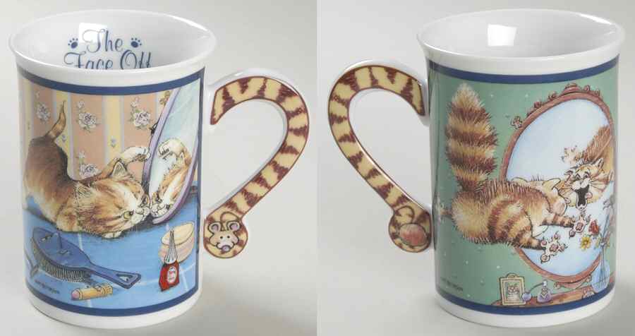 Comical Cats Collector Mug The Face Off - No Box by Danbury Mint-1