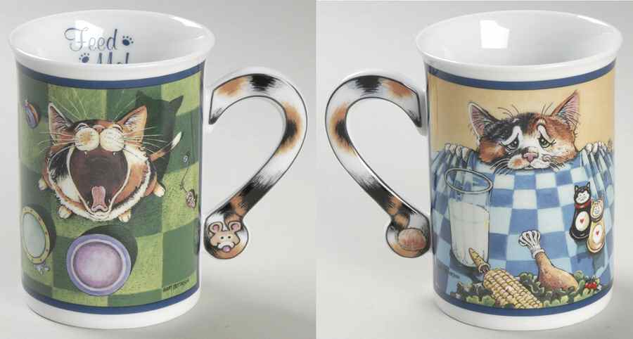 Comical Cats Collector Mug Feed Me - No Box by Danbury Mint-1