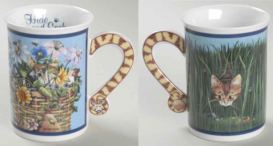 Comical Cats Collector Mug Hide And Seek - No Box by Danbury Mint-1