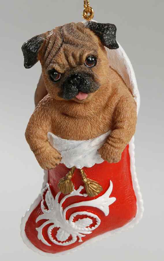 Pugs and Kisses Ornament Stocking Stuffer - No Box by Danbury Mint-1