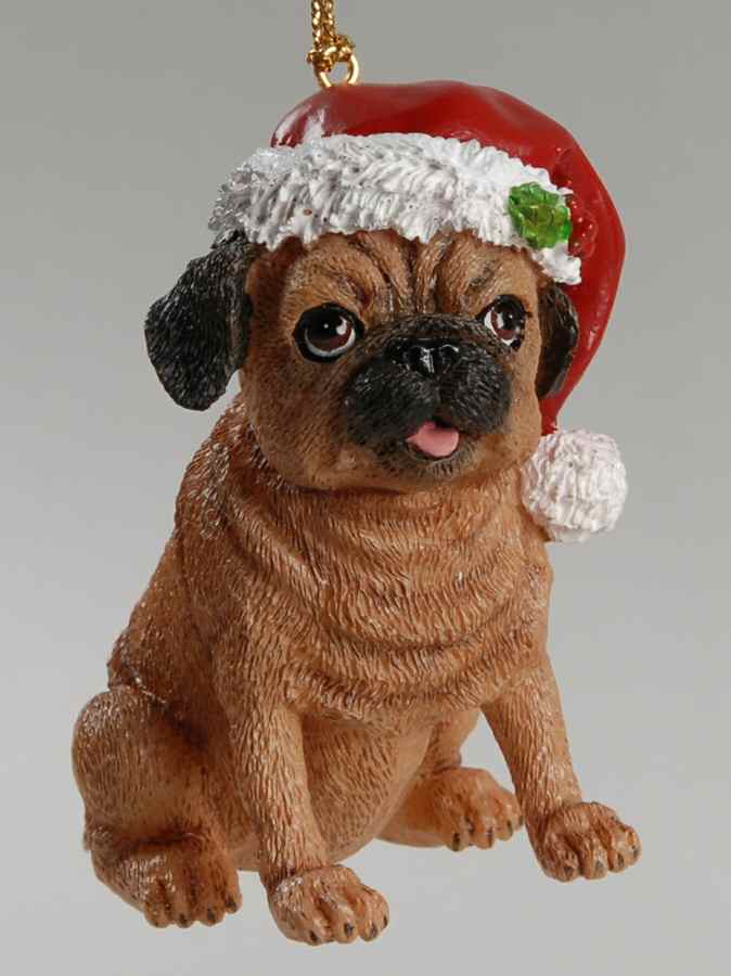Pugs and Kisses Ornament Just Like Santa - No Box by Danbury Mint-1