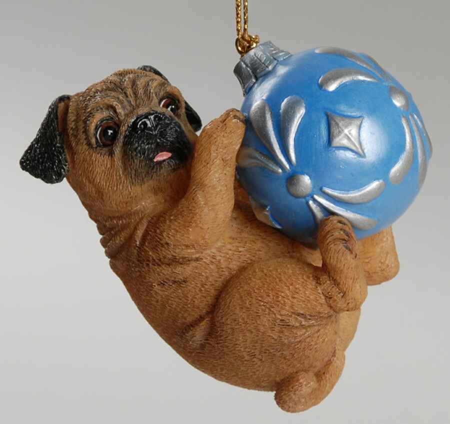 Pugs and Kisses Ornament Having A Ball - No Box by Danbury Mint-1