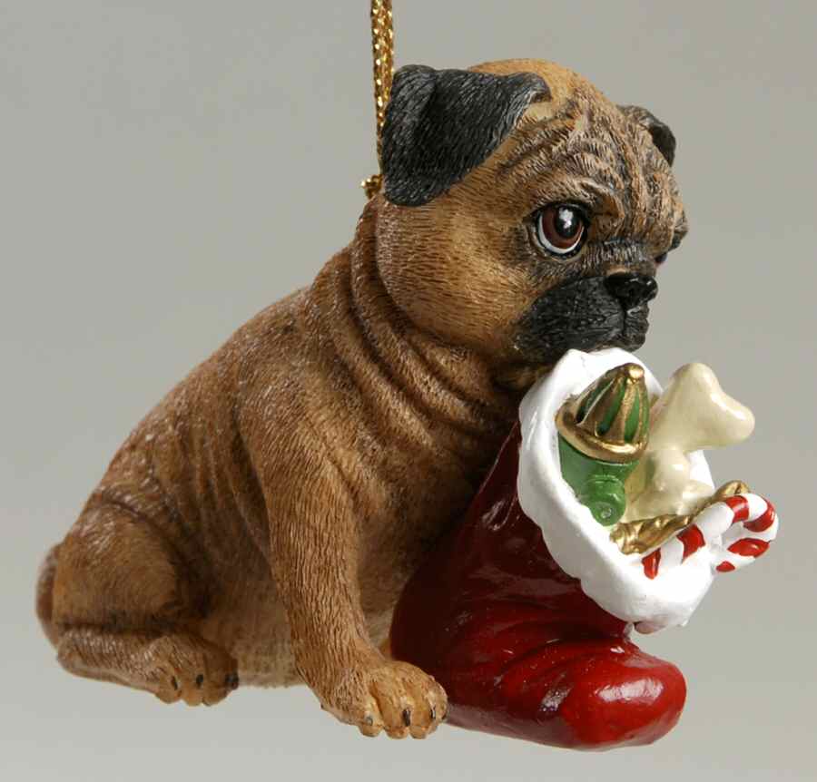 Pugs and Kisses Ornament All For Me - No Box by Danbury Mint-1