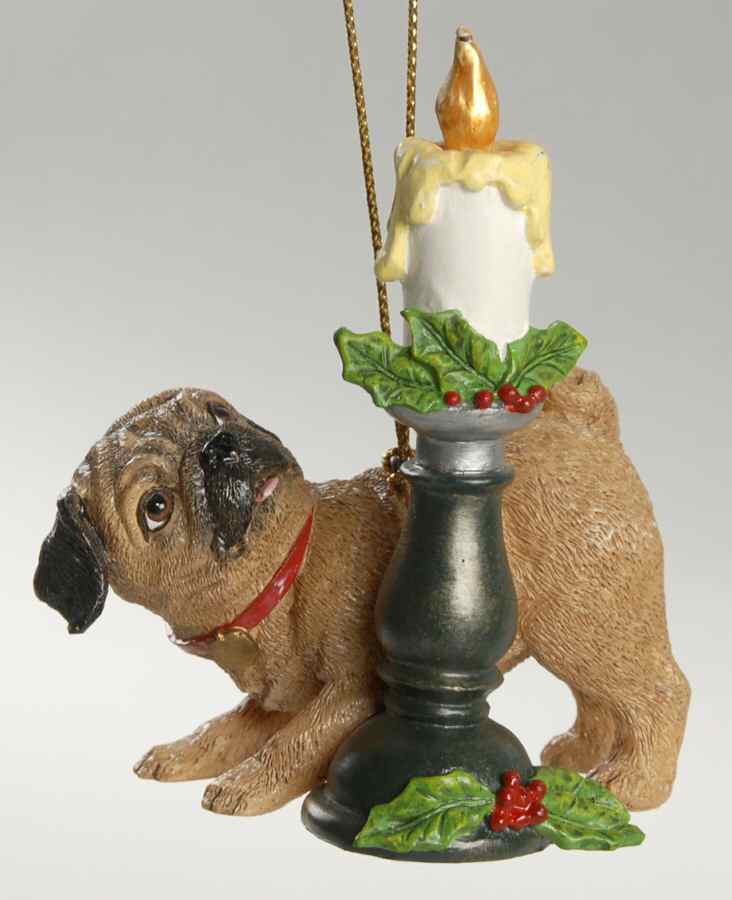 Pugs and Kisses Ornament All Aglow - No Box by Danbury Mint-1