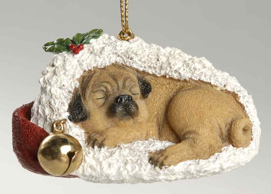 Pugs and Kisses Ornament Stocking Snooze - No Box by Danbury Mint-1