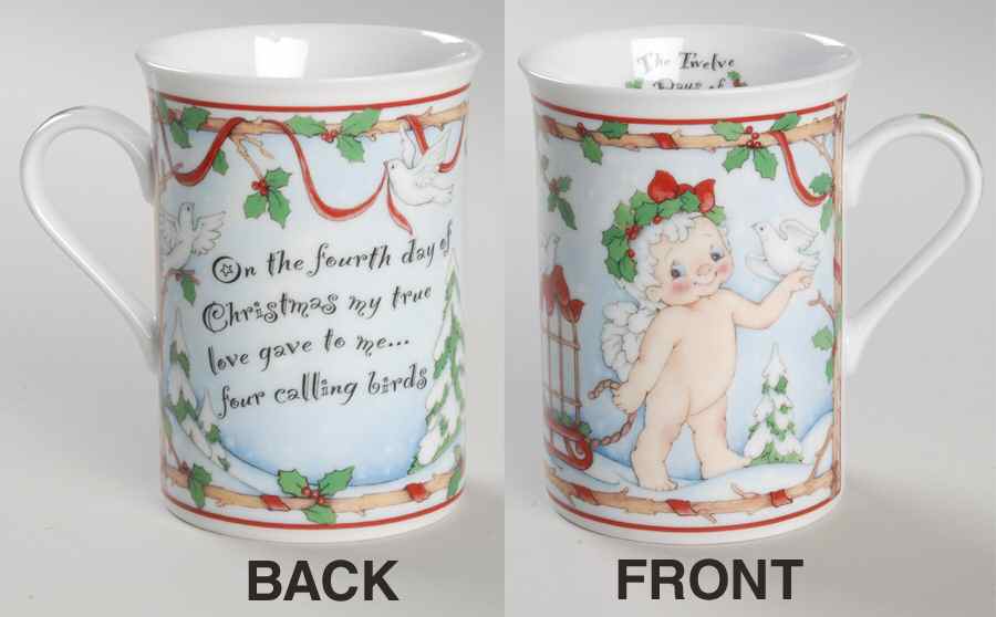 Dreamsicles Twelve Days of Christmas Mug Four Calling Birds - No Box by Danbury Mint-1