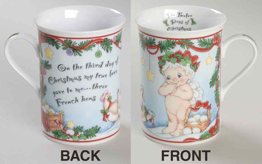 Dreamsicles Twelve Days of Christmas Mug Three French Hens - No Box by Danbury Mint-1