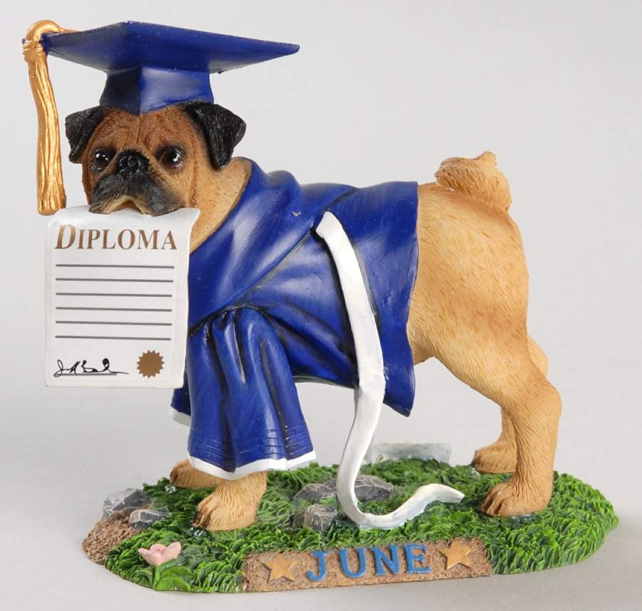Pug Calendar Figurines June - No Box by Danbury Mint-1