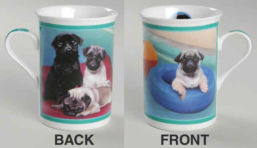 Purely Pugs Mug Taking A Dip - No Box by Danbury Mint-1