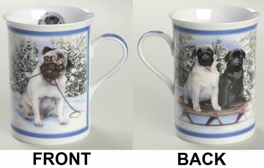 Purely Pugs Mug Snow Day - No Box by Danbury Mint-1