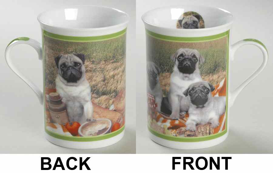 Purely Pugs Mug Pug Picnic - No Box by Danbury Mint-1