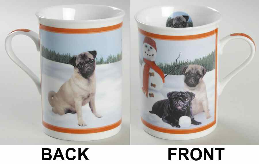 Purely Pugs Mug Frosty Friends - No Box by Danbury Mint-1