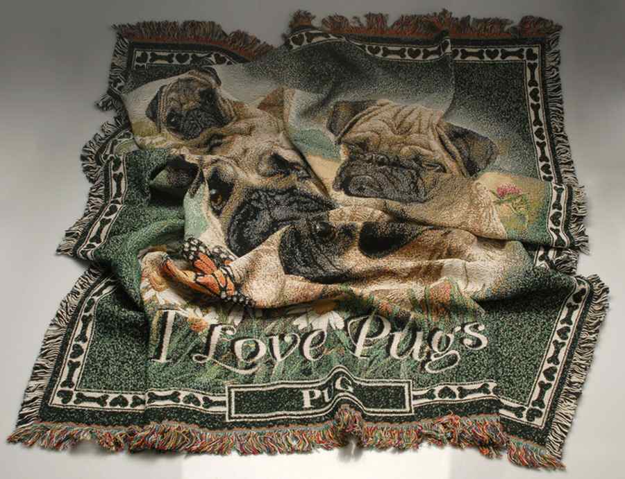 Danbury Mint Giftware Pug Throw - Boxed by Danbury Mint-1