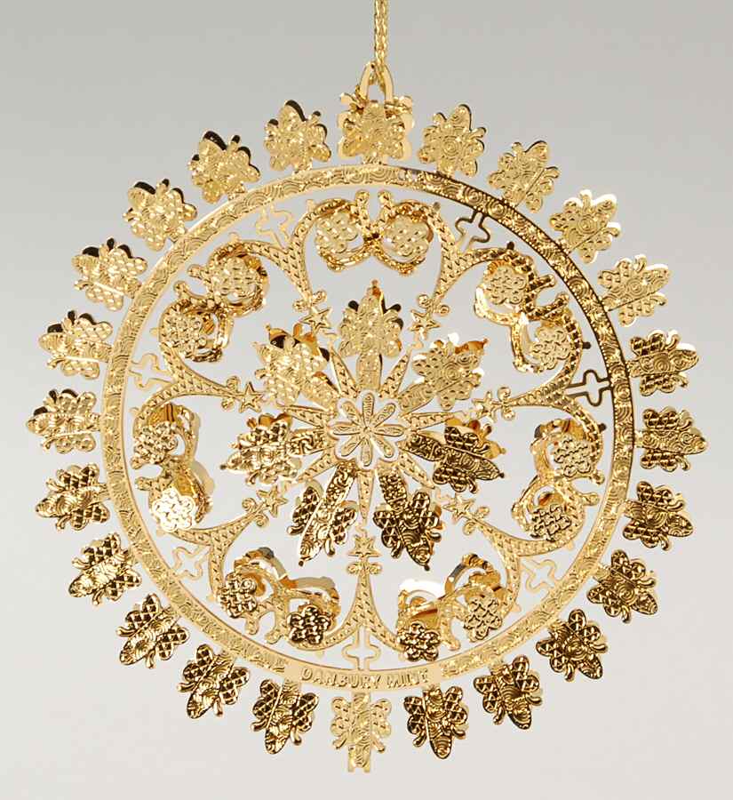 2004 Gold Christmas Ornament Collection Christmas Snowflake - No Box by Danbury Mint-1