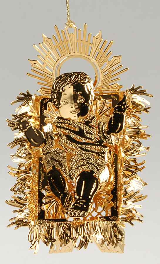 2004 Gold Christmas Ornament Collection Baby Jesus - Boxed by Danbury Mint-1