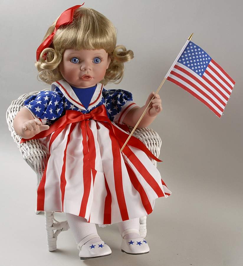 Dolls By Susan Wakeen Star Spangled Sweetheart - With Box by Danbury Mint-1