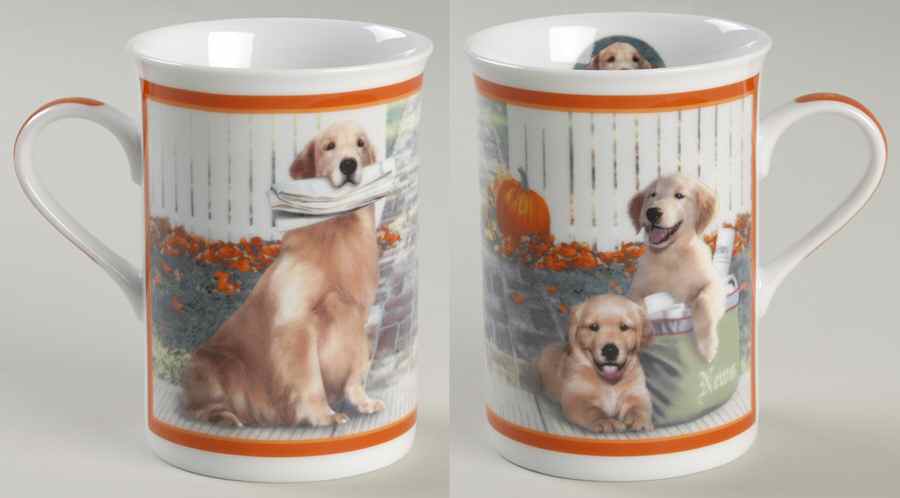 Gorgeous Goldens Retrievers Breaking News - Boxed by Danbury Mint-1