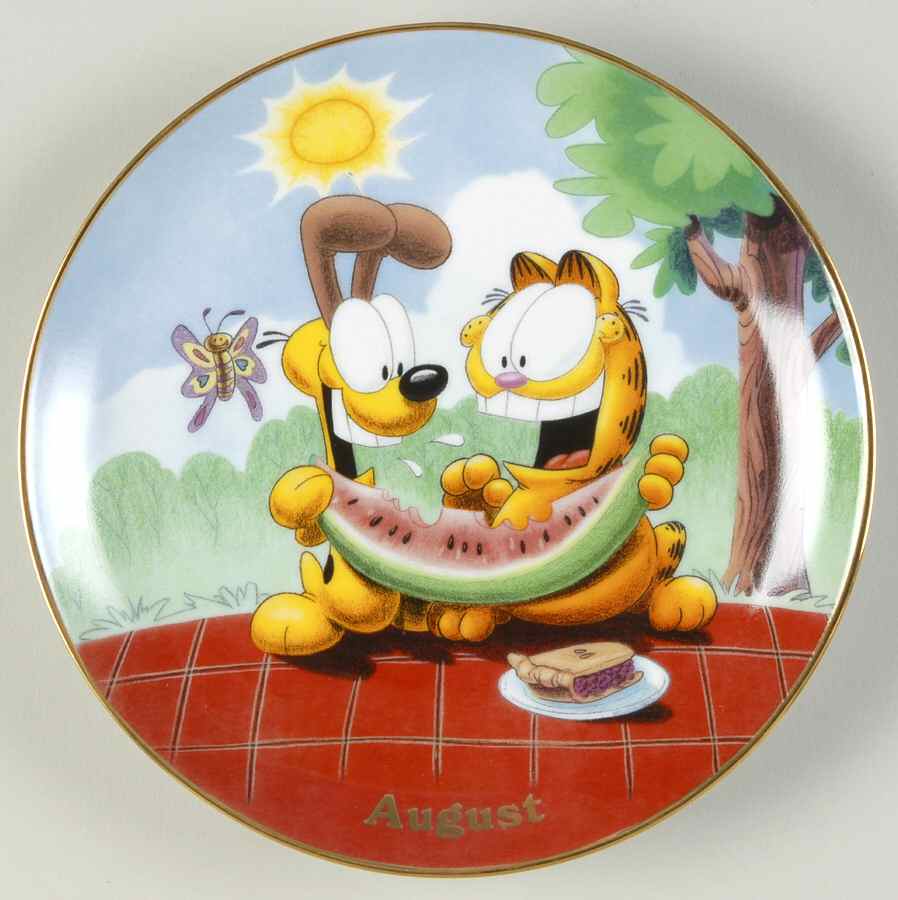 Garfield Perpetual Calendar August - No Box by Danbury Mint-1