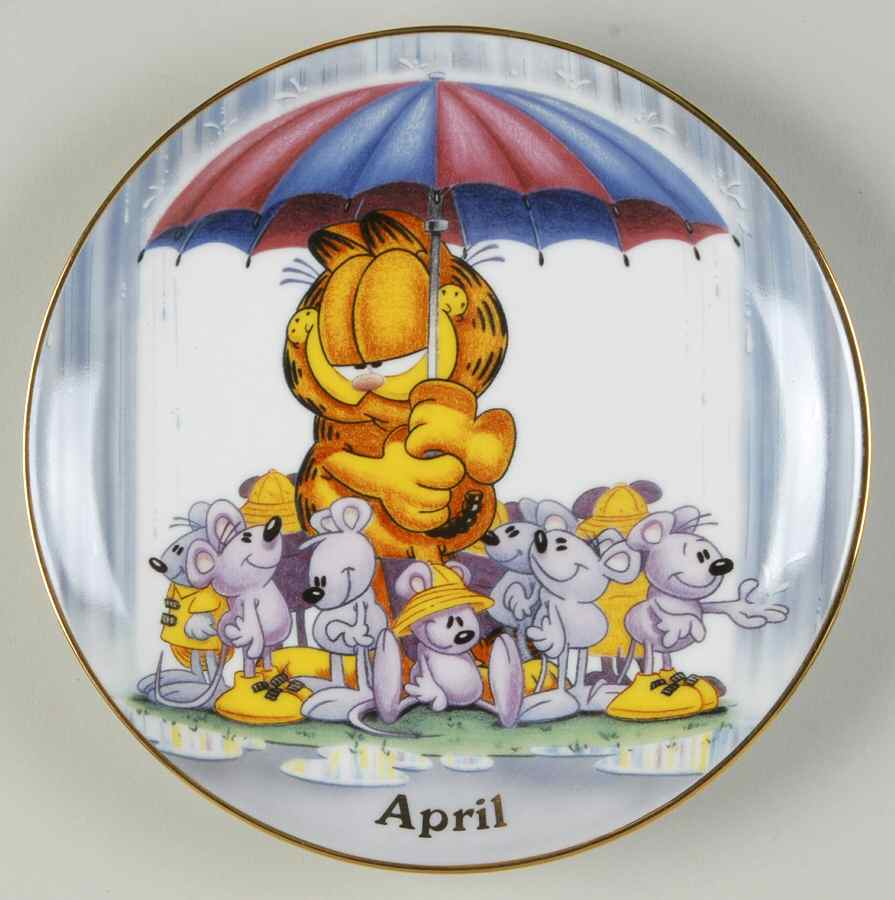 Garfield Perpetual Calendar April - No Box by Danbury Mint-1