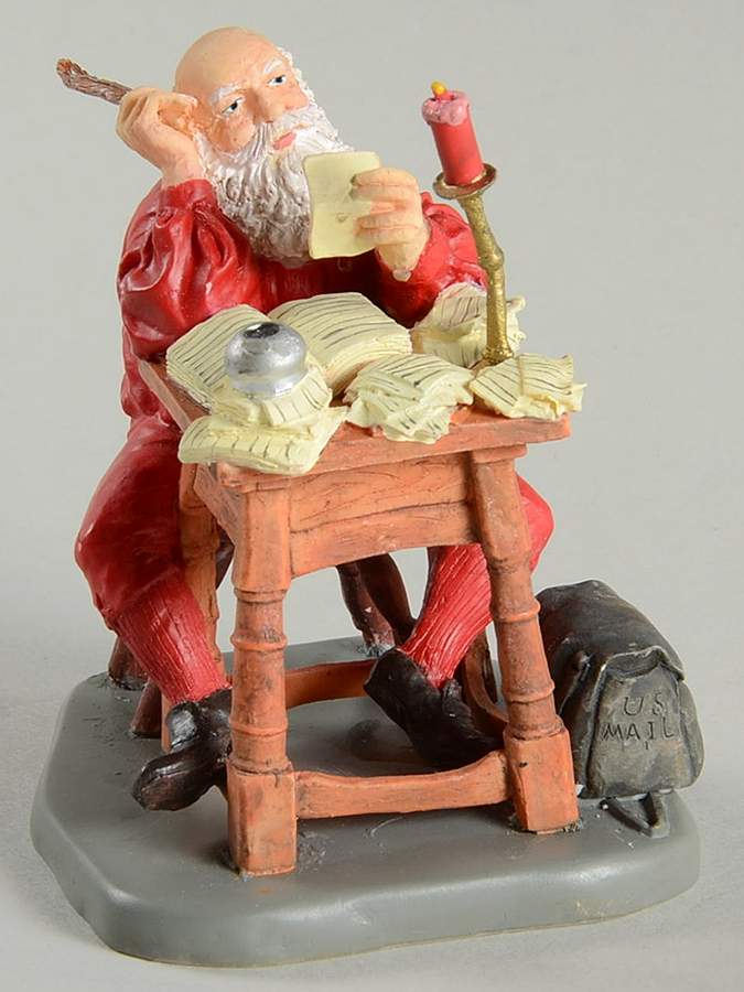Saturday Evening Post Santa Checking His List - Boxed by Dave Grossman-1
