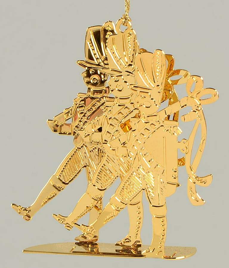 1991 Gold Christmas Ornament Collection Toy Soldiers - Boxed by Danbury Mint-1