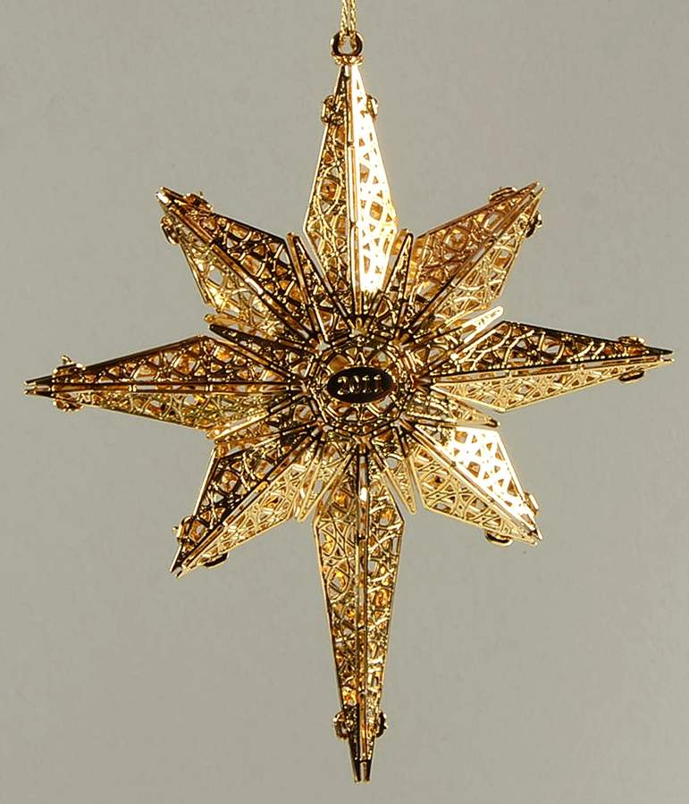 2011 Gold Christmas Ornament Collection Bethlehem Star - No Box by Danbury Mint-1