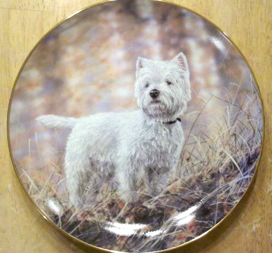 West Highland Terriers In The Woods - No Box by Danbury Mint-1