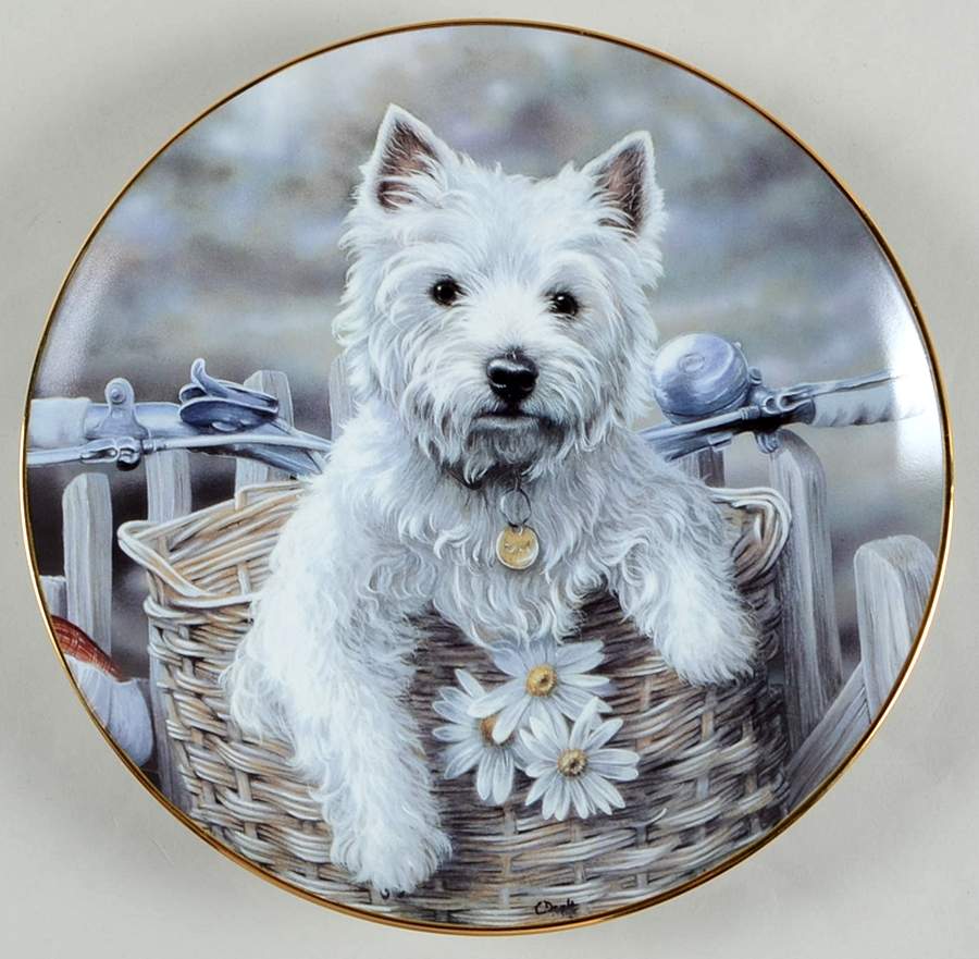 West Highland Terriers Hitching A Ride - No Box by Danbury Mint-1