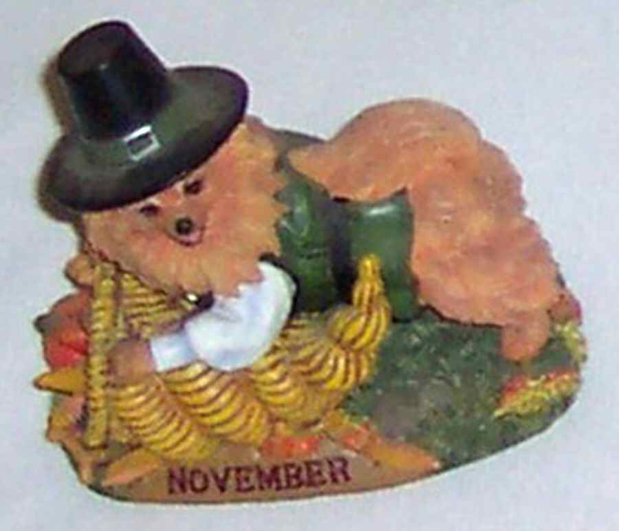 Pomeranian Perpetual Calendar November - No Box by Danbury Mint-1