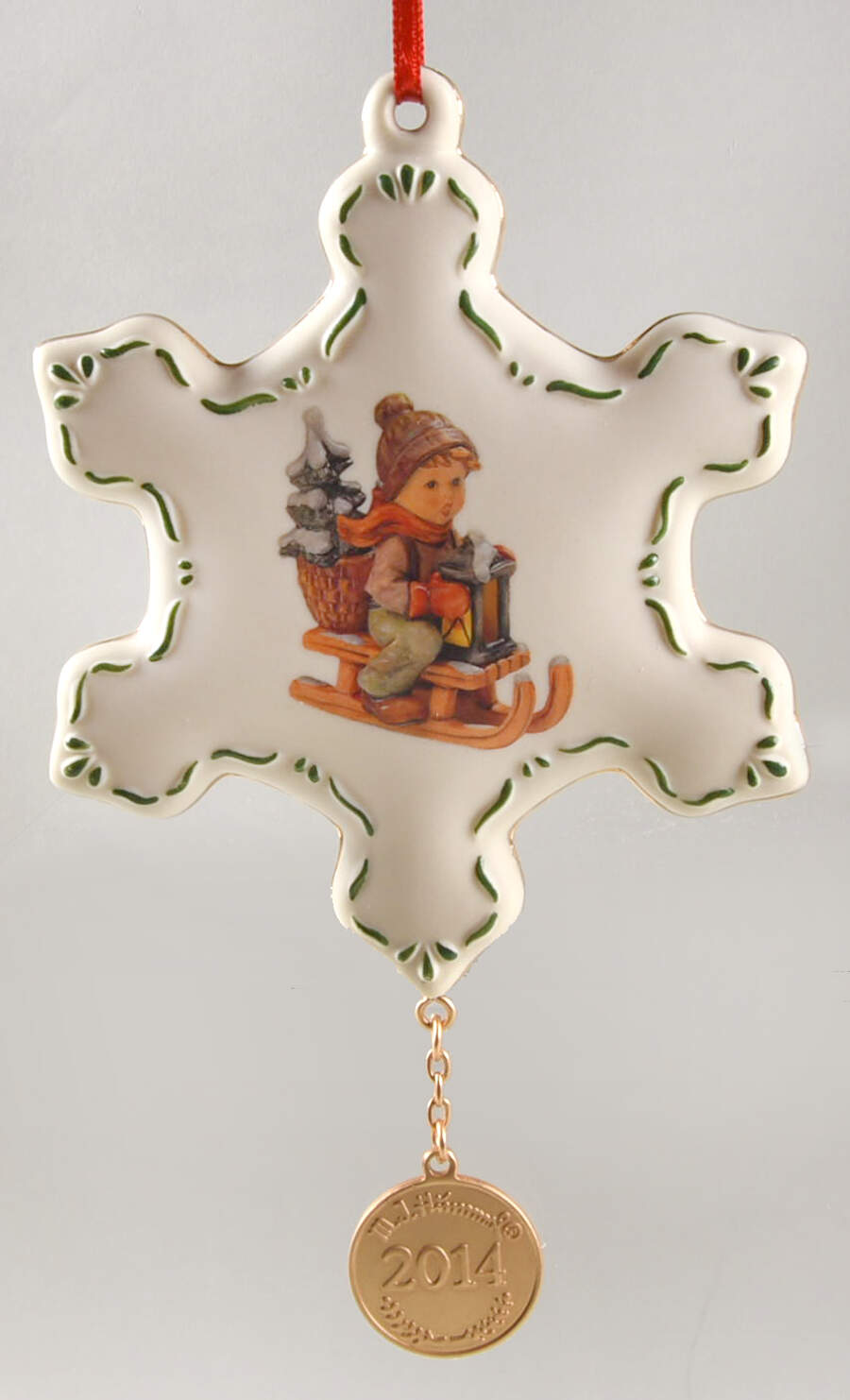 M I Hummel Annual Ornament Ride Into Christmas - No Box by Danbury Mint-1