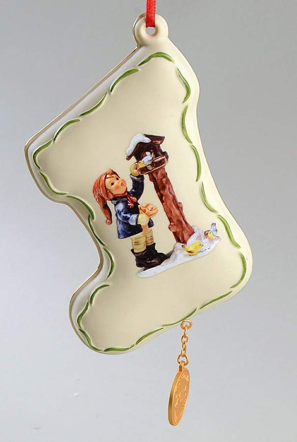 M I Hummel Annual Ornament Benevolent Birdfeeder - No Box by Danbury Mint-1