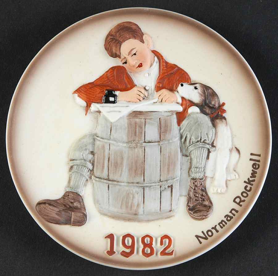 Norman Rockwell I-Mini Plates Love Letter - No Box by Dave Grossman-1
