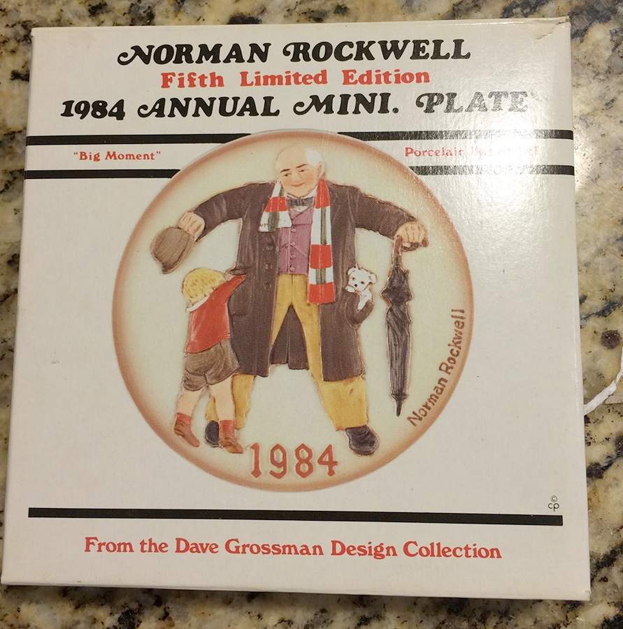 Norman Rockwell I-Mini Plates Big Moment - Boxed by Dave Grossman-1