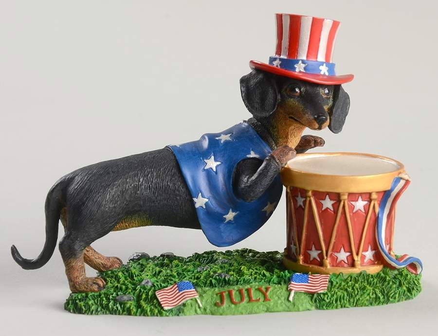 Dachshund Perpetual Calendar July - No Box by Danbury Mint-1