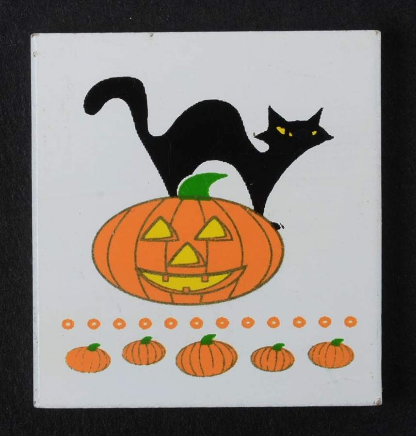 Dachshund Perpetual Calendar Halloween Tile - No Box by Danbury Mint-1
