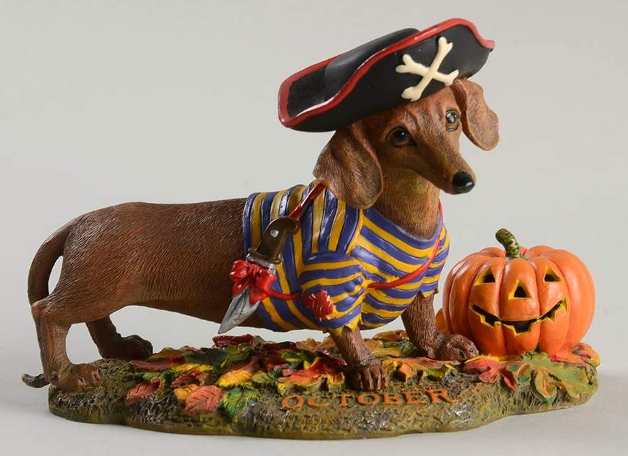Dachshund Perpetual Calendar October - No Box by Danbury Mint-1
