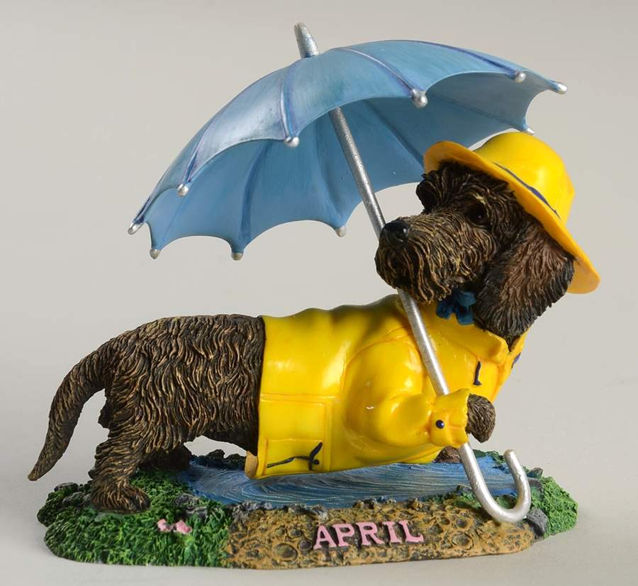 Dachshund Perpetual Calendar April - No Box by Danbury Mint-1